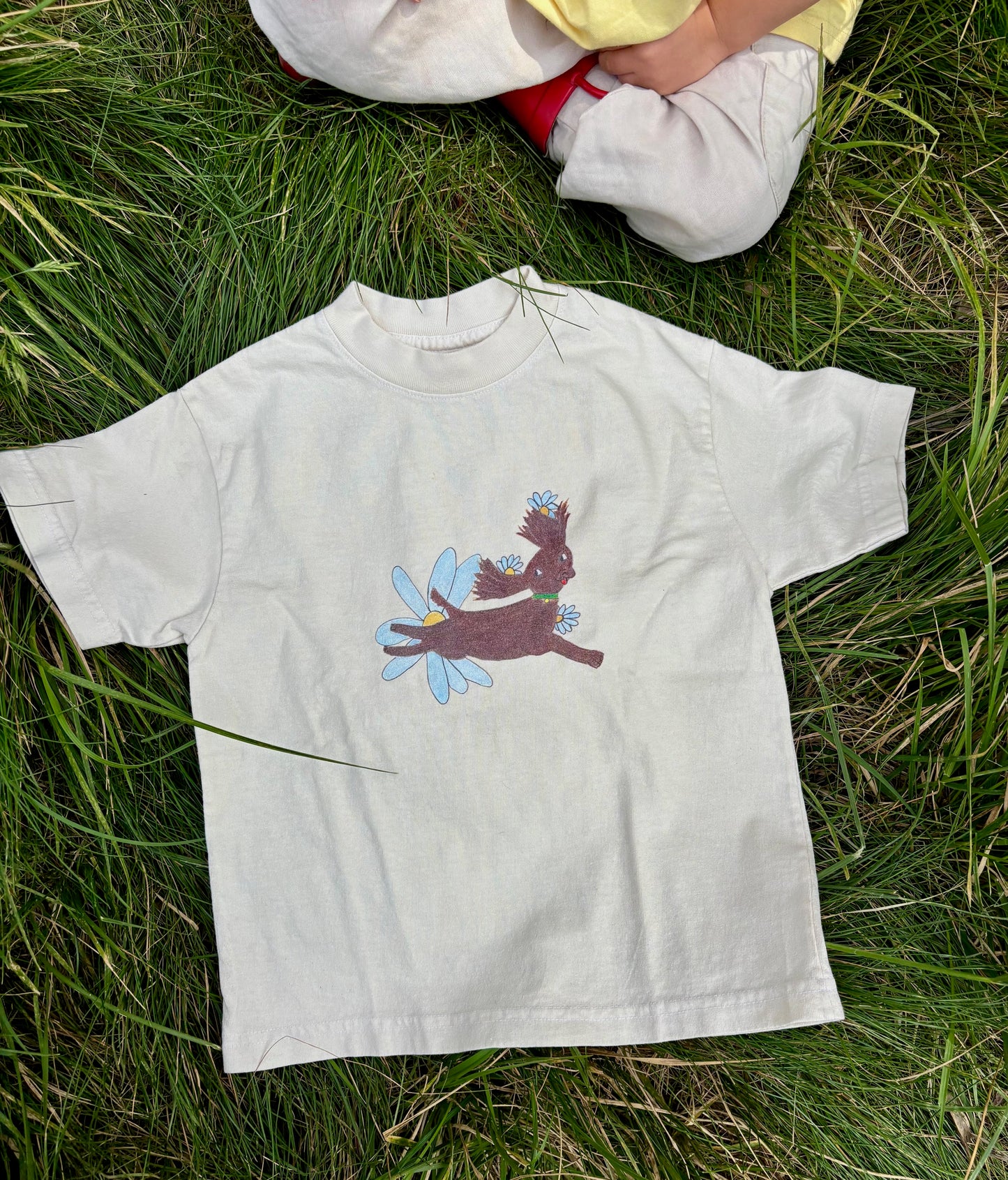 Daisy Dog Kids Tee- Natural