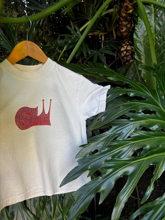Snail Kids Tee-Shirt - Cream