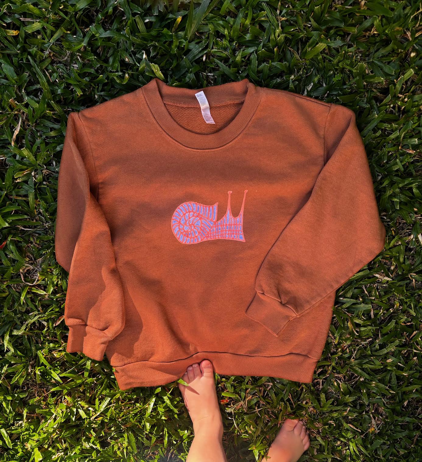 Snail Kids Sweatshirt Ginger NEW!
