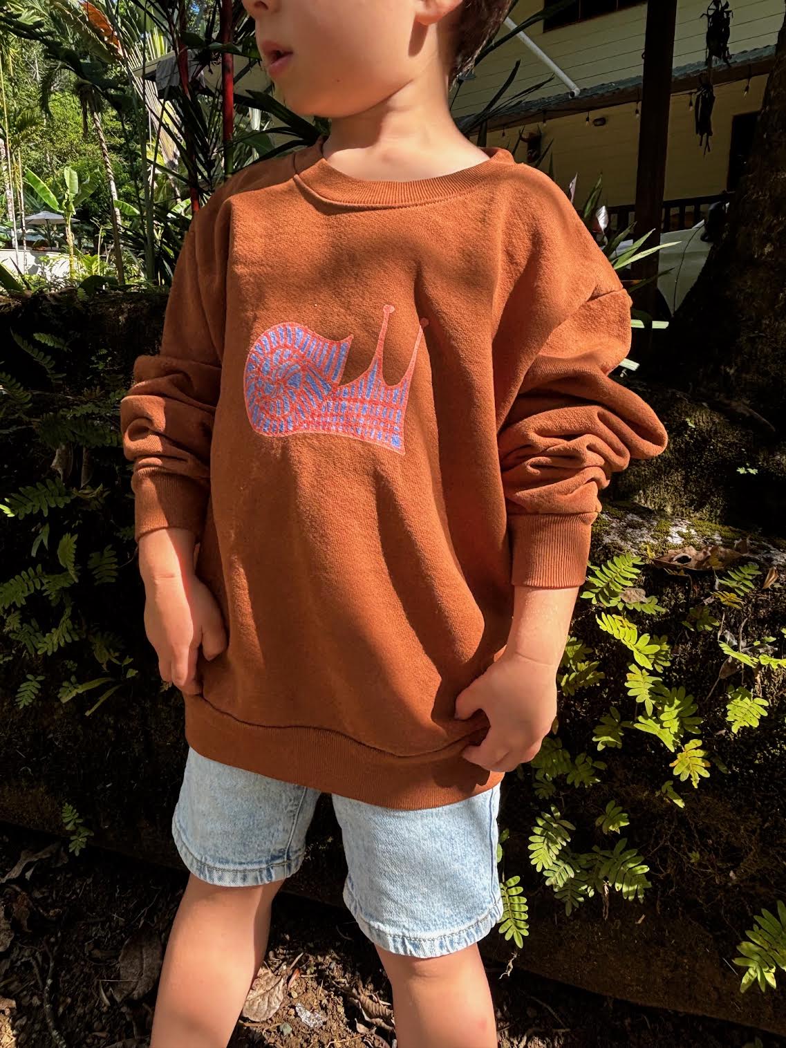 Snail Kids Sweatshirt Ginger NEW!