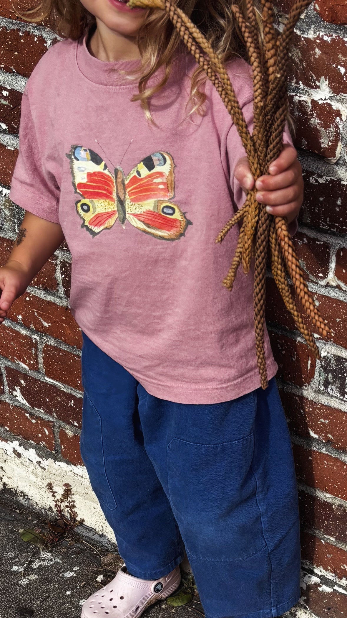 Magic Butterfly Kids Tee- Dusty Pink