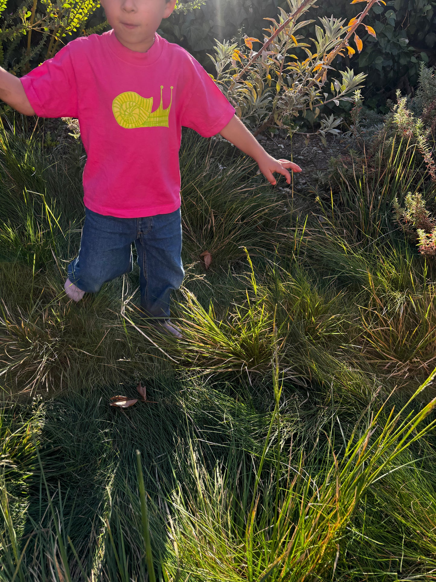 NEW! Snail Kids Tee-Shirt - Paradise Pink