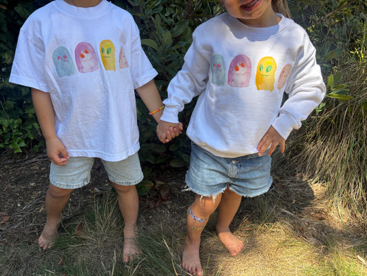 Gummy Ghosts Kids Sweatshirt - White