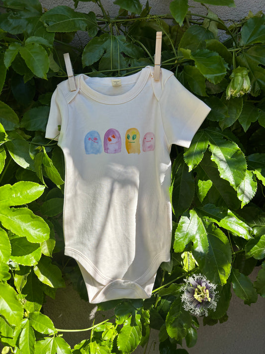 Gummy Ghosts Baby Onesie - Natural
