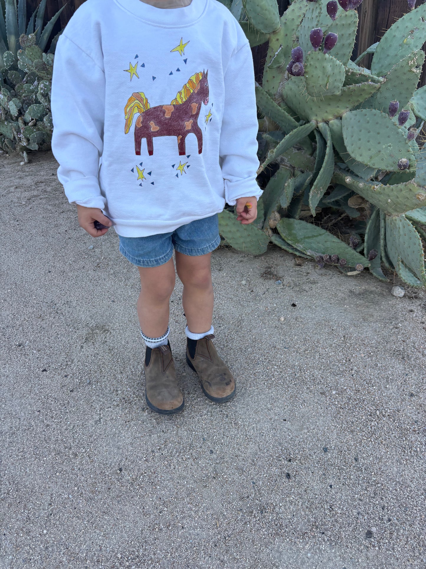 Pony the Star Kids Sweatshirt - White